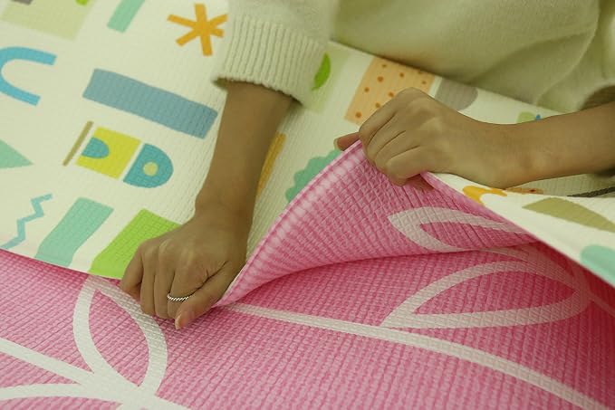 Baby Care Play Mat 82'' x 55'' Original One-Piece Reversible Rollable - Image 5