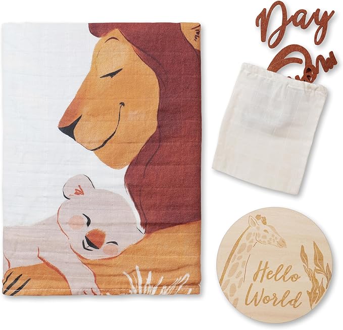 Miaoberry Safari Baby Milestone Blanket, Africa Jungle Theme Monthly Photo - Image 5