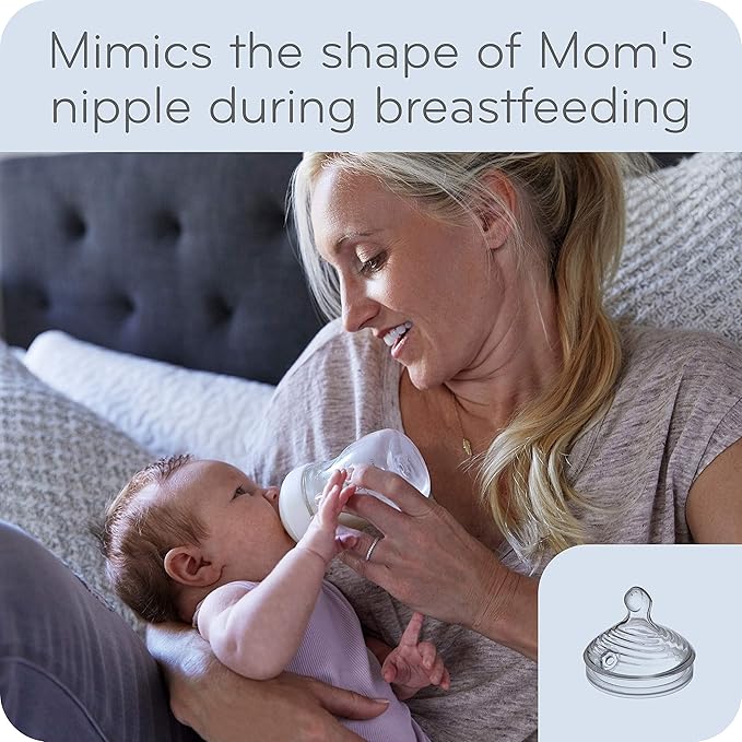 NUK Simply Natural Glass Baby Bottles, 4 oz, 3 Pack - Image 3