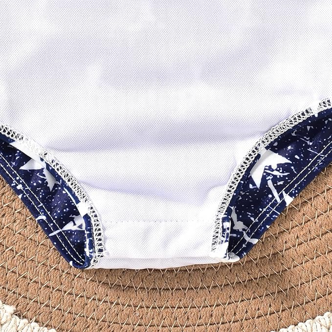 Toddler Baby Girls Ruffles Bikini One Piece Swimsuits Floral Off Shoulder - Image 4