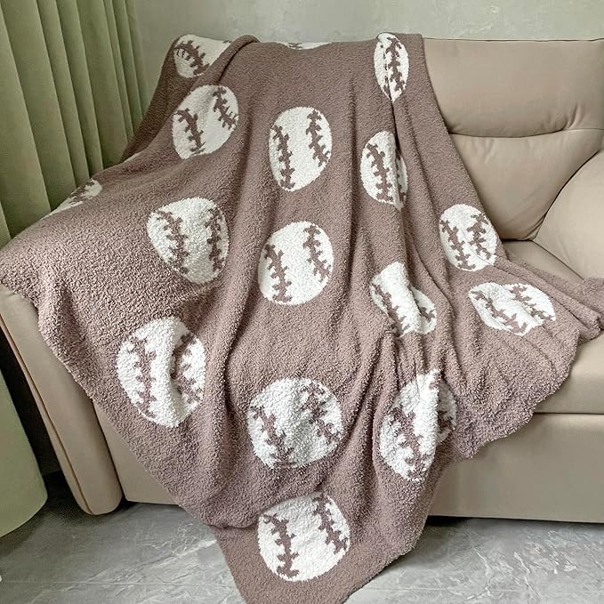 Cozy Baseball Pattern Blanket Perfect Lightweight Bedding by XING7DAY