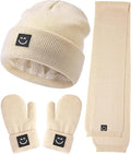 Baby Beanie Mittens Scarf Set, Toddler Kids Winter Hat and Thermal Gloves Neck by Hispeka