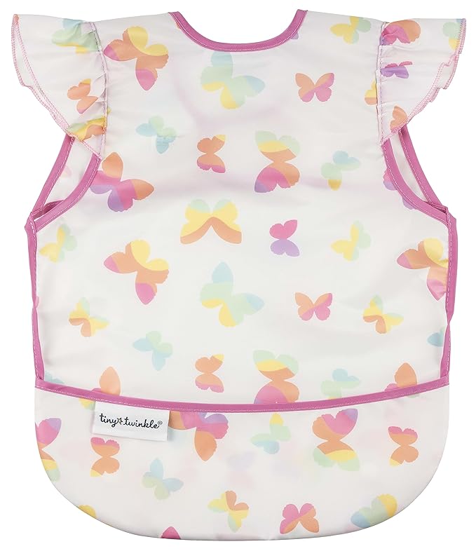 Tiny Twinkle Short Sleeve Apron Baby & Toddler Bib by TinyTwinkle