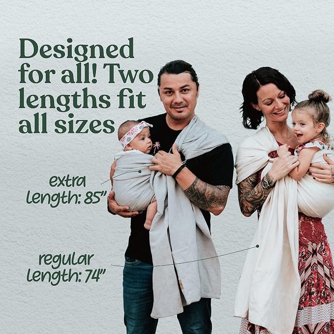Nalakai Ring Sling Baby Carrier, Soft Linen Baby Sling, Baby Wrap, and Giving - Image 9