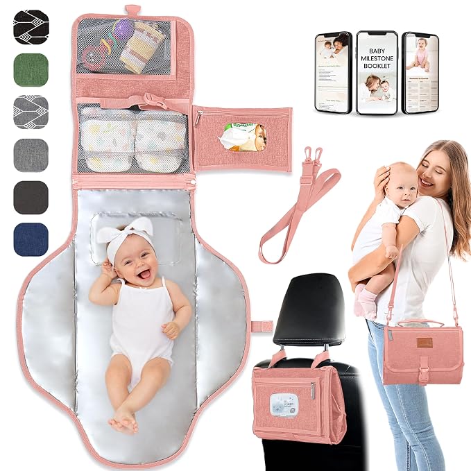 Portable Changing Pad for Baby – Soft, Comfortable Portable Diaper Changing Pad by Pillani