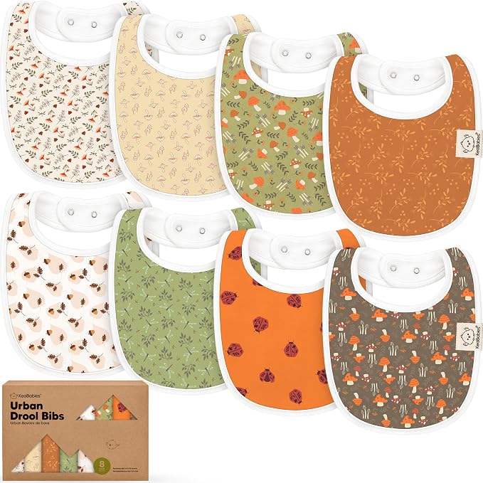 8-Pack Organic Baby Bibs for Boys, Girls by KeaBabies