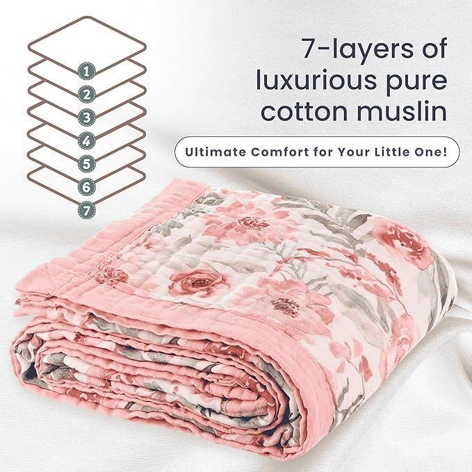 100% Cotton Muslin Baby Blanket - Image 3