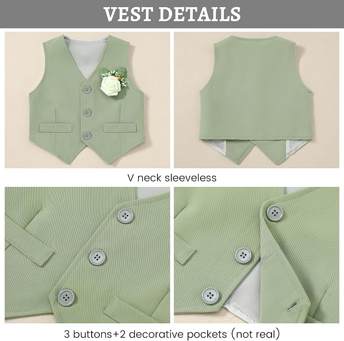 SANMIO Baby Boy Clothes Suits Infant Gentleman Outfit Collared Dress - Image 2