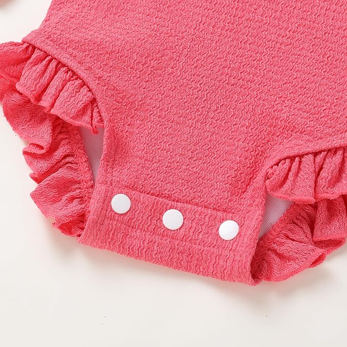YOUNGER TREE Infant Baby Girls Swimsuit Long Sleeve Swimsuits One Piece - Image 5