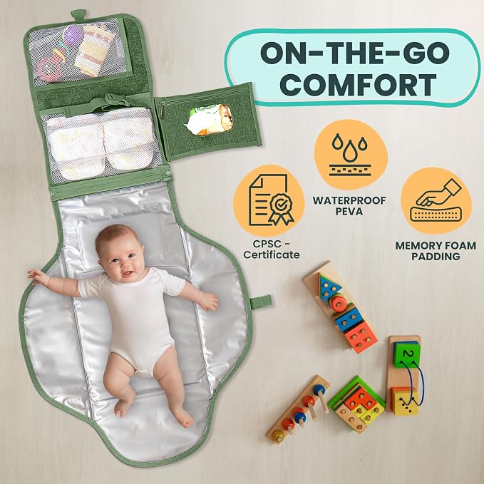 Portable Changing Pad for Baby, Travel Diaper Changing Pad for Newborn - Image 2