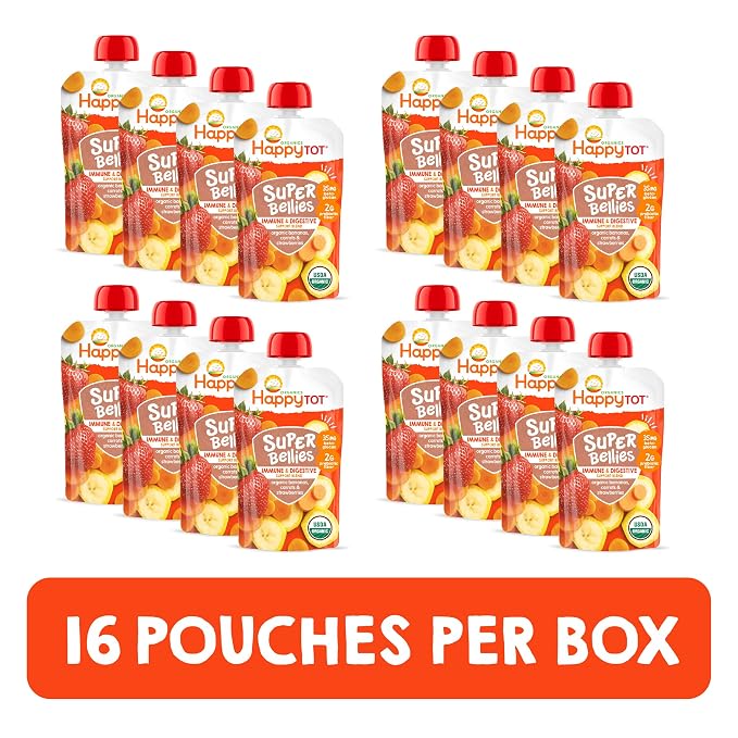 Happy Tot Organics Stage 4 Baby Food Pouches, Gluten Free, Vegan Snack - Image 2