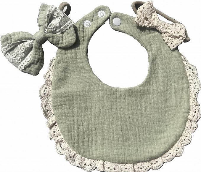 Baby Girl Gift Set, Muslin BoHo Bib - Image 5