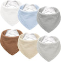 Susurration Muslin Baby Drool Bibs 6Pack Soft Triangular Adjustable Baby by Susurration