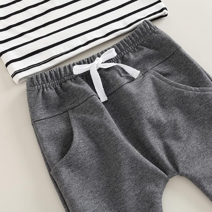 Toddler Baby Boy Clothes Solid Color Long Sleeve Crewneck Sweatshirt Top Casual - Image 5