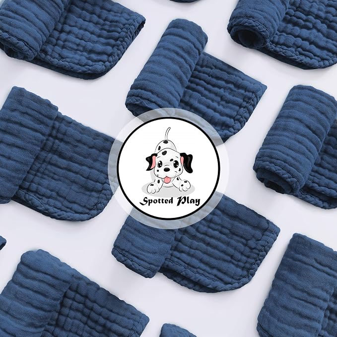 Muslin Burp Cloths 100% Cotton Large 20''x10'' Extra Soft and Absorbent Baby - Image 2