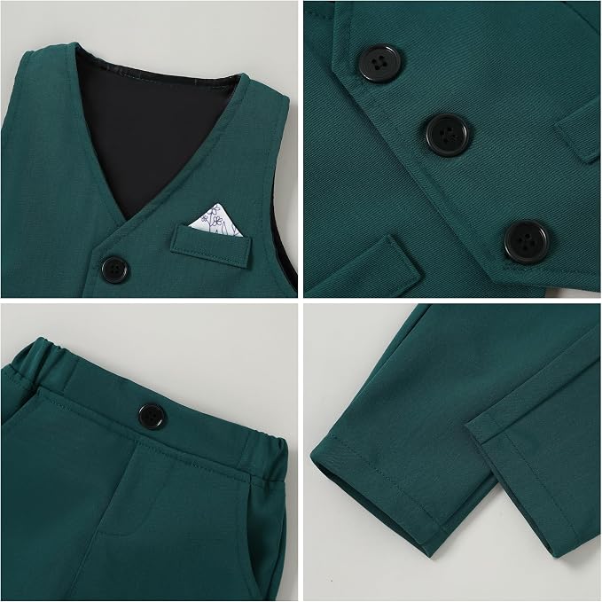 DISAUR Baby Boy Clothes Toddler Boy Outfits 4PCS Gentleman Dress - Image 3
