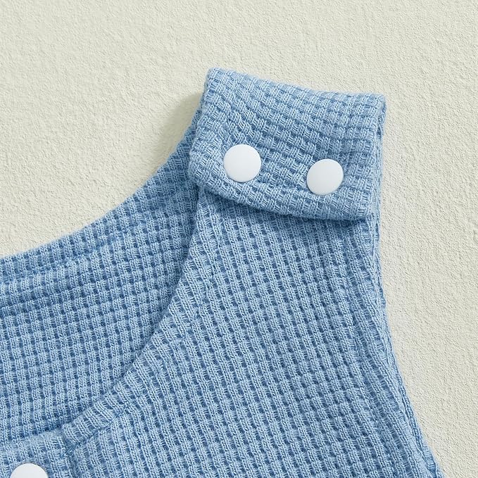 Kuriozud Newborn Infant Unisex Baby Boy Girl Clothes Button Romper Jumpsuit - Image 5