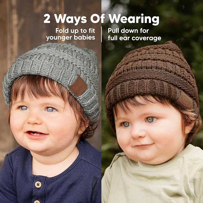 3-Pack Baby Beanies for Boys, Girls - Image 3
