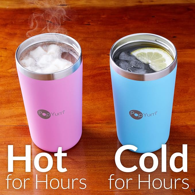 PopYum 13oz Insulated Stainless Steel Kids’ Cups - Image 4
