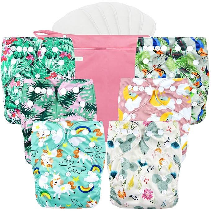 wegreeco Cloth Diapers 6 Pack by wegreeco