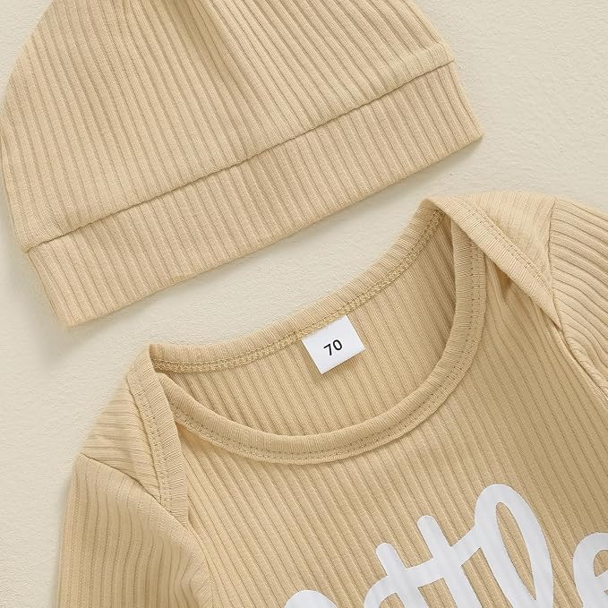 Fernvia Newborn Baby Boy Clothes Letters Print Bodysuit 3 6 9 12 18 Months Long - Image 4