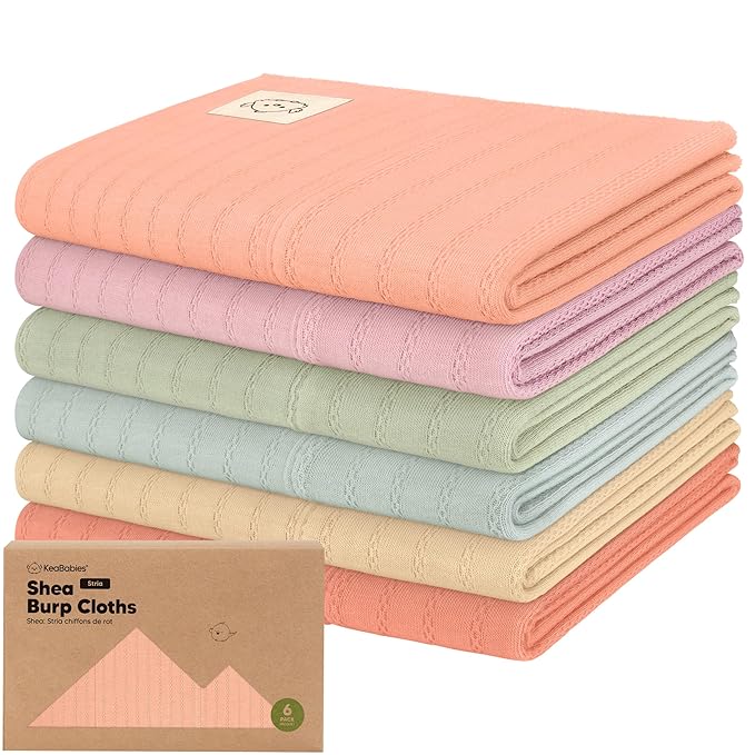 KeaBabies Organic Cotton Burp Cloths Baby Girl, Boy by KeaBabies
