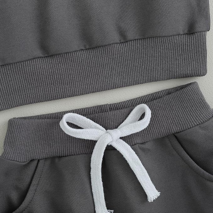 Kupretty Toddler Baby Boy Fall Winter Clothes Color Block Long Sleeve - Image 5