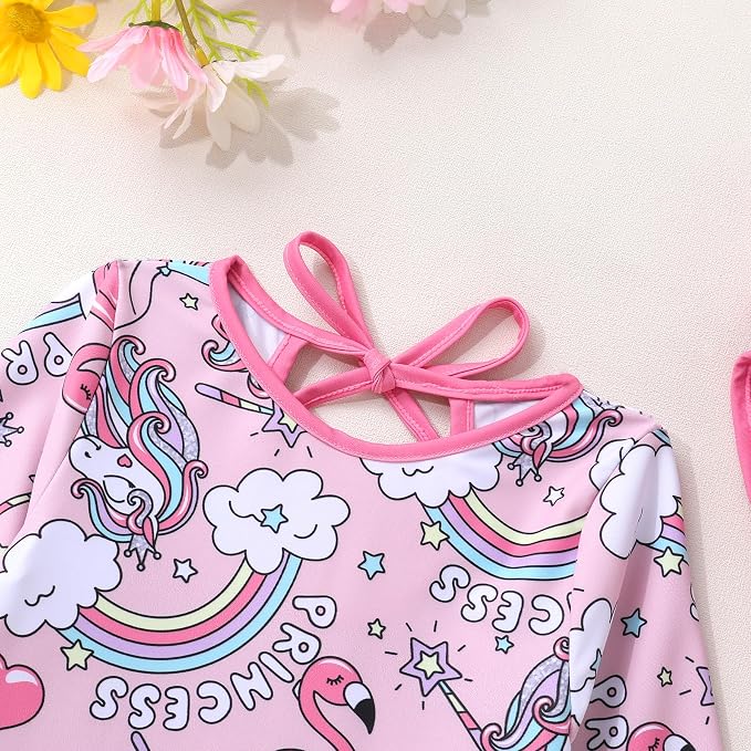 YOUNGER TREE Infant Baby Girls Swimsuit Long Sleeve Swimsuits One Piece - Image 4