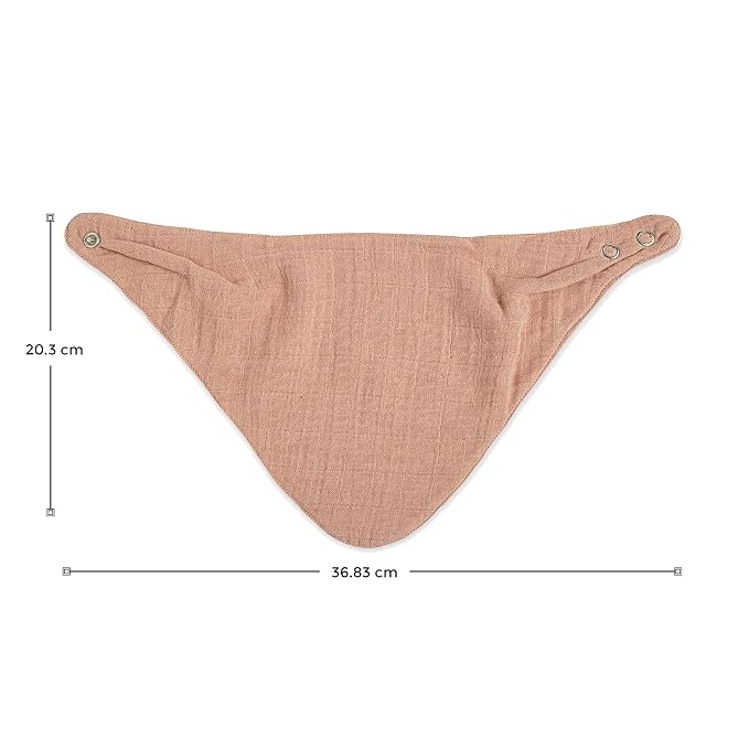 Crane Baby Soft Muslin Baby Bib Set, Adjustable and Absorbent Bandana Style Bibs - Image 3