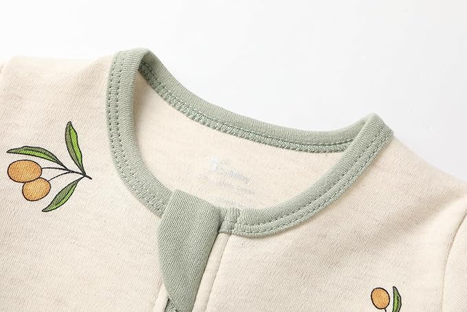 O2 BABY Baby Boys Girls Organic Cotton Zip-Front Sleeper Pajamas, Footed Sleep - Image 4