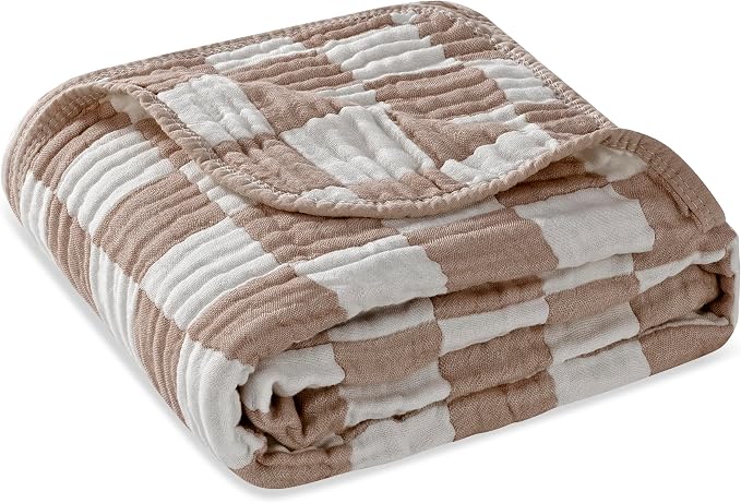 Ultra Soft Muslin Baby Blanket, A Versatile Swaddle and Bed Blanket by HardNok