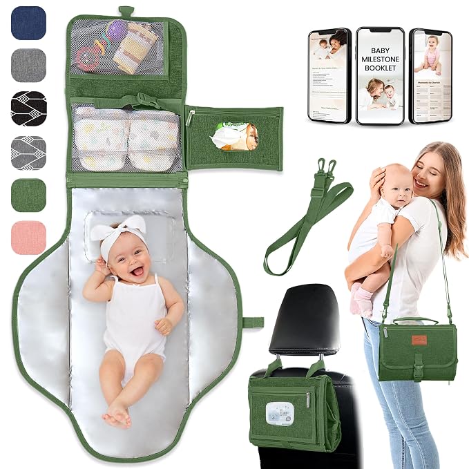 Portable Changing Pad for Baby, Travel Diaper Changing Pad for Newborn by Pillani