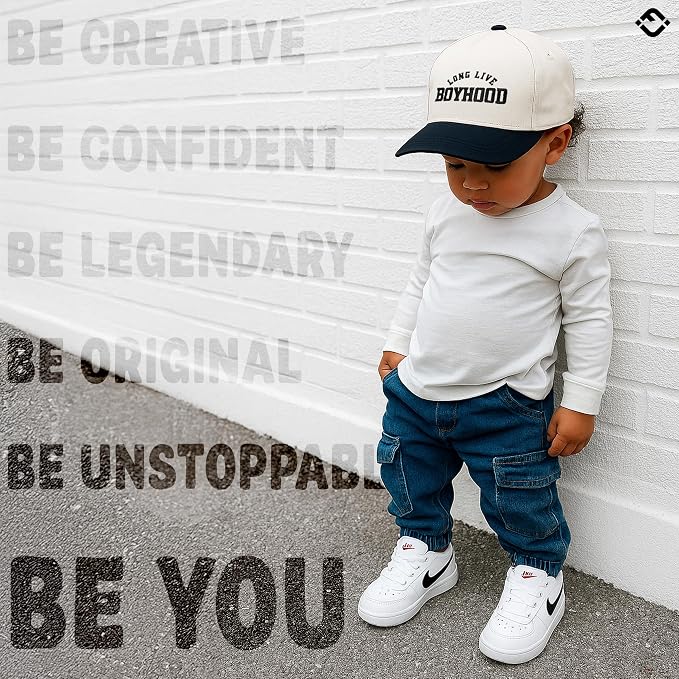 Funky Junque Premium Kids Trucker Hat Vintage Snapback Baseball Cap - Image 8