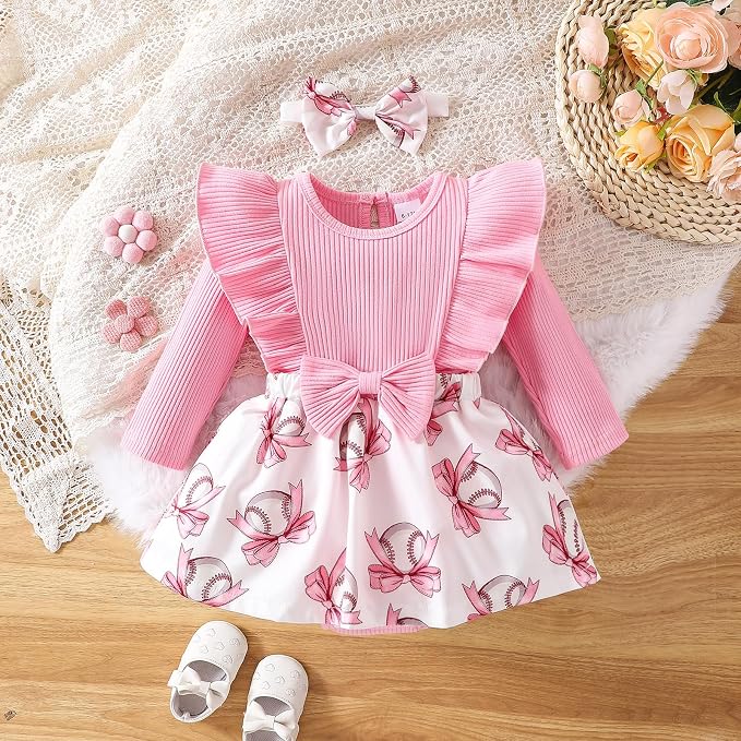 Chichoo Baby Girl Clothes Infant Fall Winter Outfits Newborn Long Sleeve Romper - Image 6