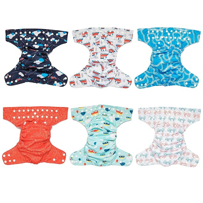 Simple Being Reusable Cloth Diapers, One Size Adjustable, Washable Soft - Image 4