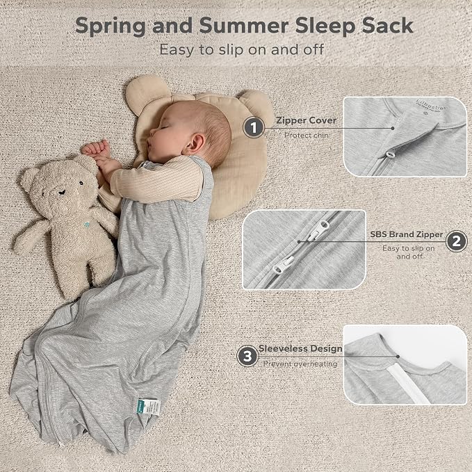 Rayon Made from Bamboo Sleep Sack, 0.5 TOG Wearable Blanket Baby, Sleep Sack - Image 4
