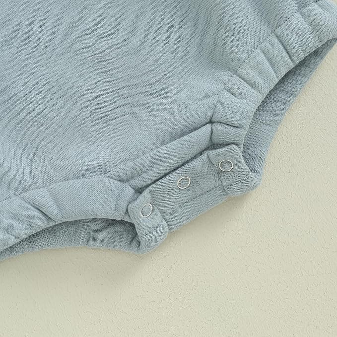 VISGOGO Newborn Infant Baby Boy Girls Oversized Romper Little Dude Sweater - Image 6