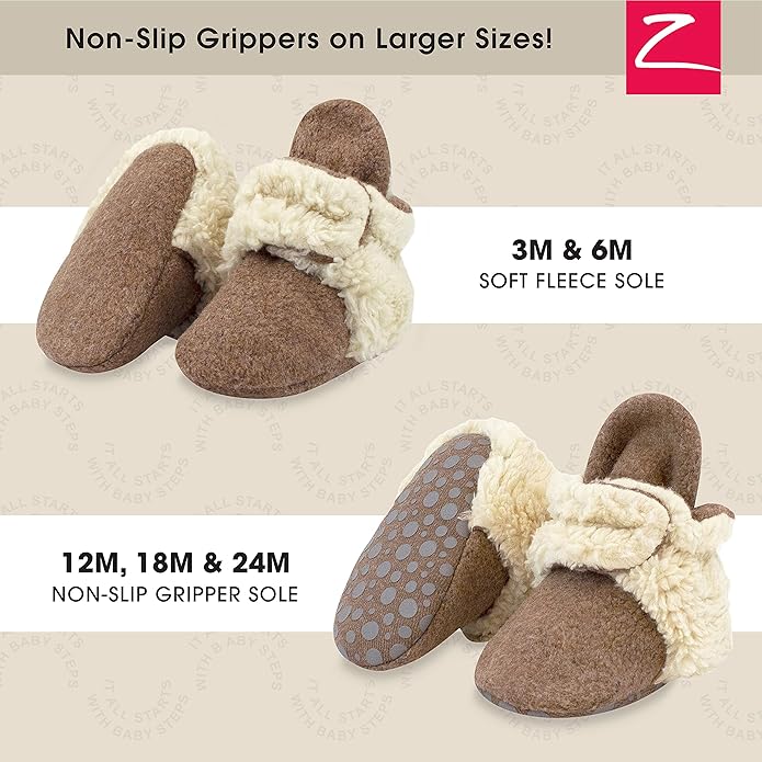 Zutano Unisex Fleece Baby Booties, Two Snap Closure, Newborn to 24 Months - Image 2