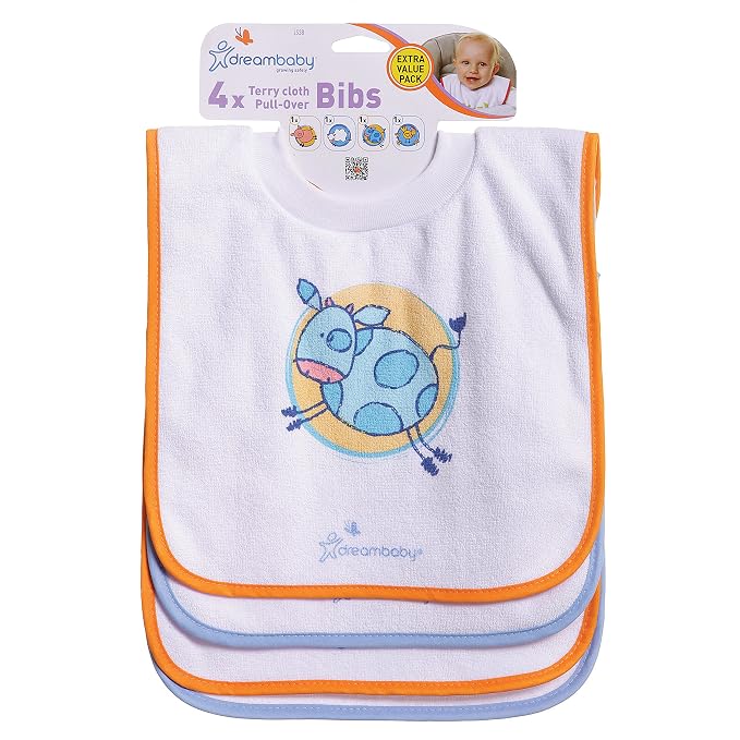 Dreambaby Terry Cloth Cotton Pullover Baby Bibs - Image 6