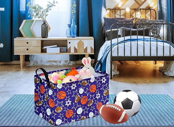 Rectangle Balls Pattern Kids Gift Storage Shelf Organizer Box Clothes Laundry - Image 6