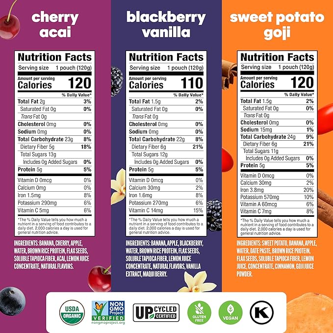 Noka Superfood Smoothie Pouches Variety Pack – Organic Fruit Blends - Image 3