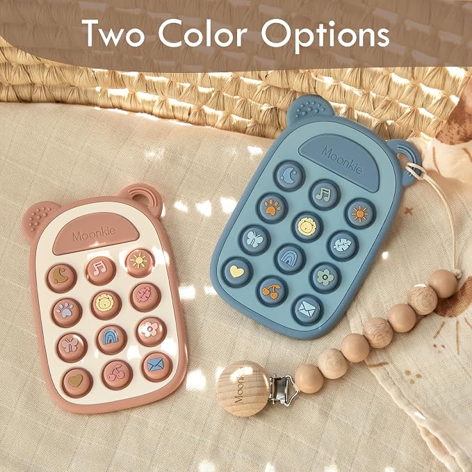 Moonkie Silicone Press Phone Teething Toy - Image 9