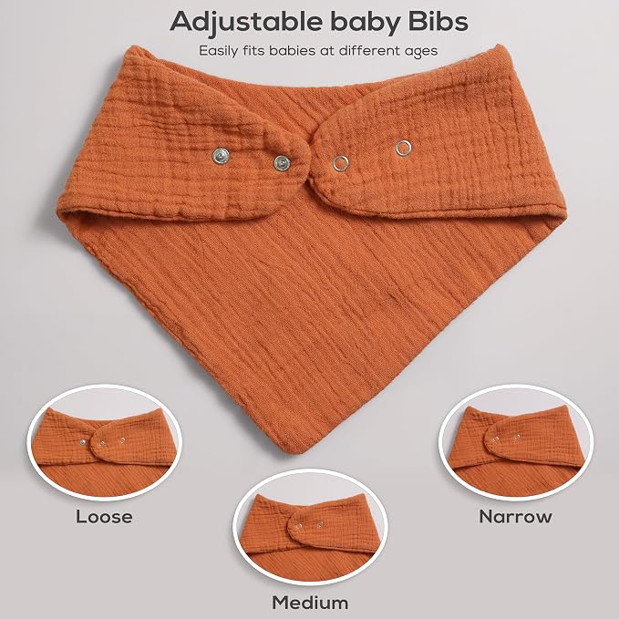 Muslin Baby bibs for drooling and teething, 100% cotton, Bibs for baby girl - Image 2