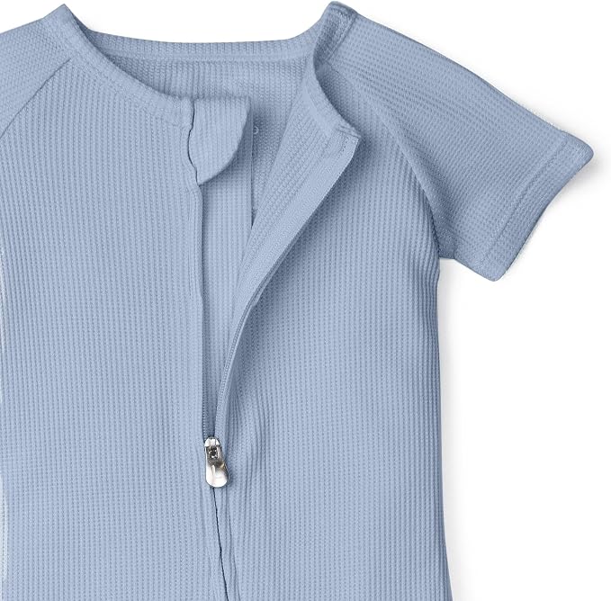 Loulou Lollipop Tencel Lyocell Short Sleeve Zipped Romper - Image 2