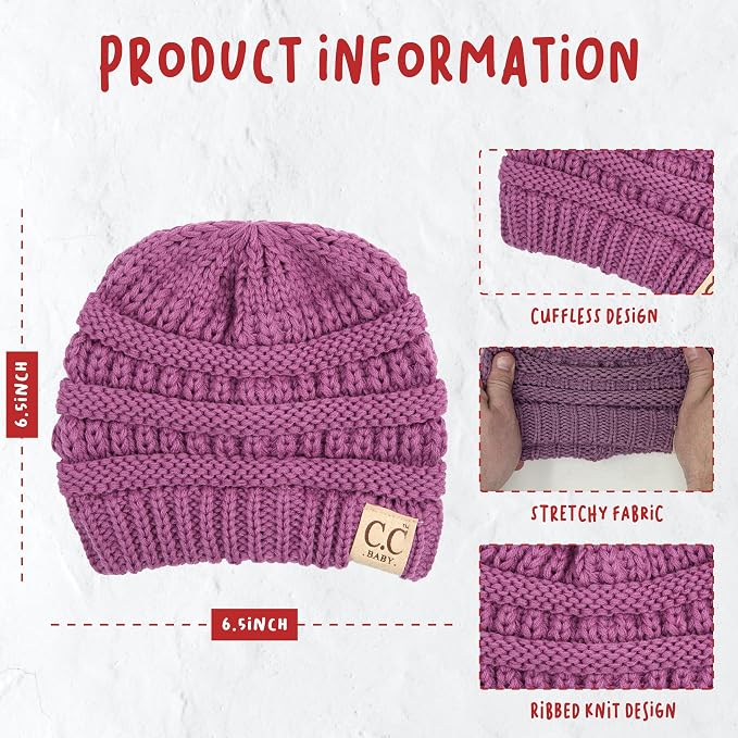 Funky Junque Baby Winter Hat – Cute Newborn Hats, Cozy Warm Infant Beanie - Image 5