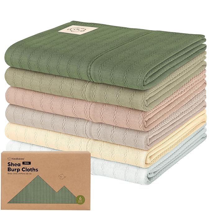 KeaBabies Organic Cotton Burp Cloths Baby Girl, Boy by KeaBabies
