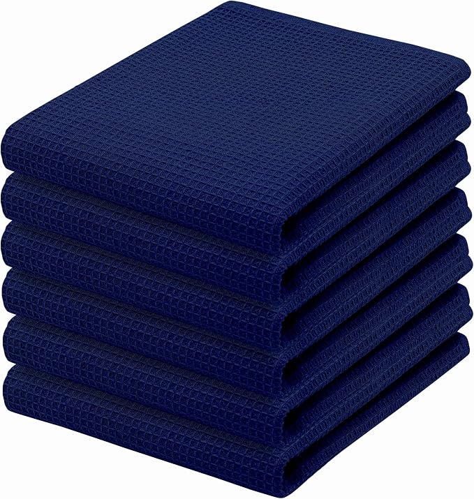 PurpleEssences Waffle Weave Kitchen Towel, 100% Cotton by PurpleEssences