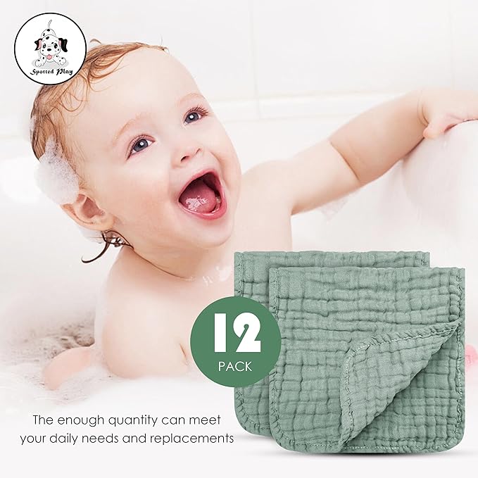 Muslin Burp Cloths 100% Cotton Large 20''x10'' Extra Soft and Absorbent Baby - Image 5