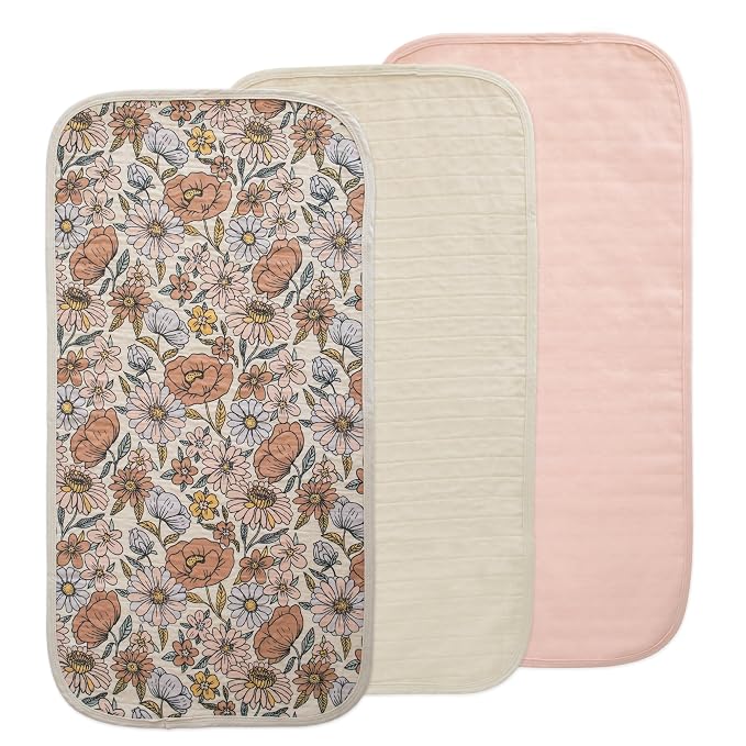 mushie Waterproof Changing Pad Liners | 100% Organic Cotton | Set of 3 by mushie