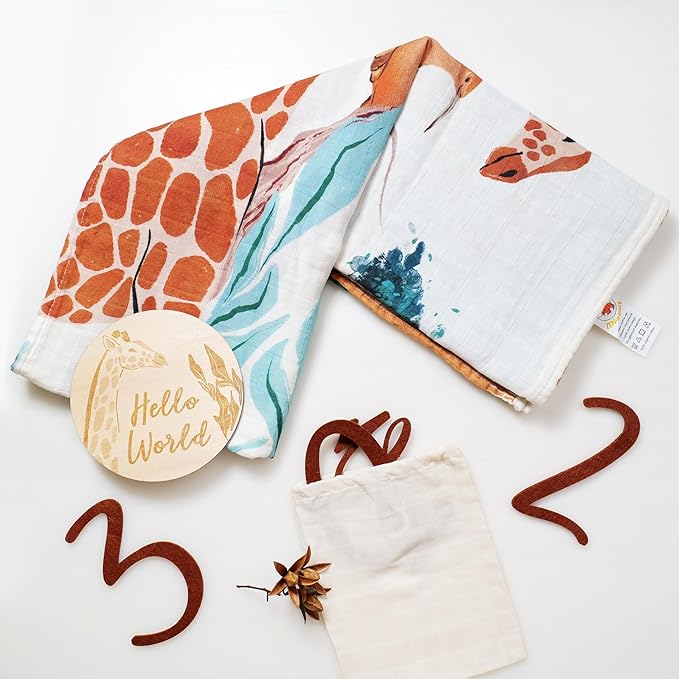 Miaoberry Safari Baby Milestone Blanket, Africa Jungle Theme Monthly Photo - Image 6